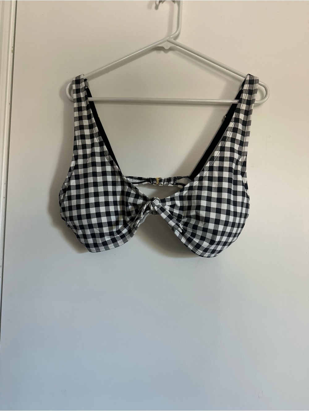Apt. 9 Black & White Gingham Bikini Top NWT